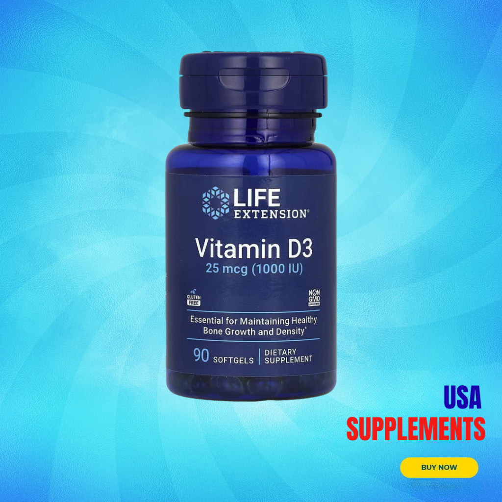USA Supplements | Life Extension, Vitamin D3 ( Immune System Support, Bone & Teeth Health )