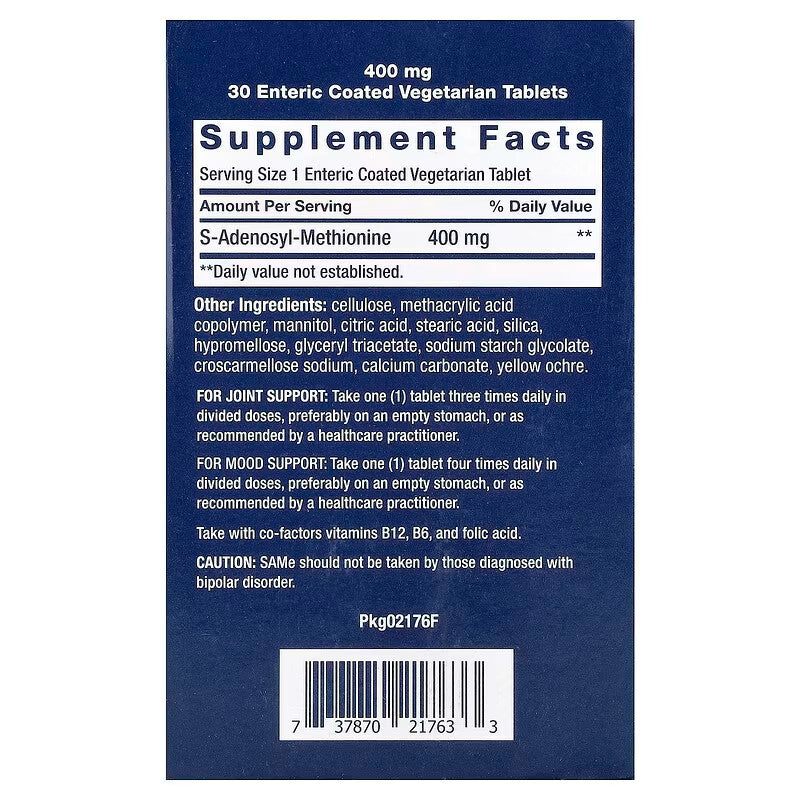 USA Supplements | Life Extension, SAMe, 400 mg, 30 Enteric Coated Veg Tablets ( Joint Comfort )