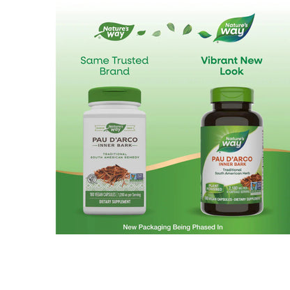USA Supplements | Nature's Way, Pau D'Arco, 100 Vegan Capsules ( Immune System Support )