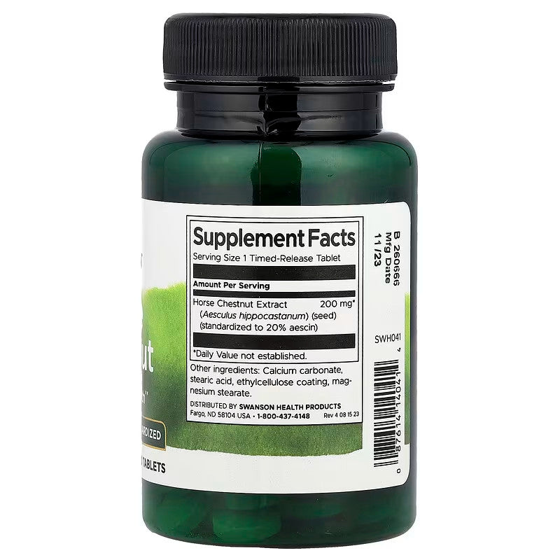 USA Supplements | Swanson, Horse Chestnut, 200 mg, 120 Tablets ( Circulation & Vein Support )