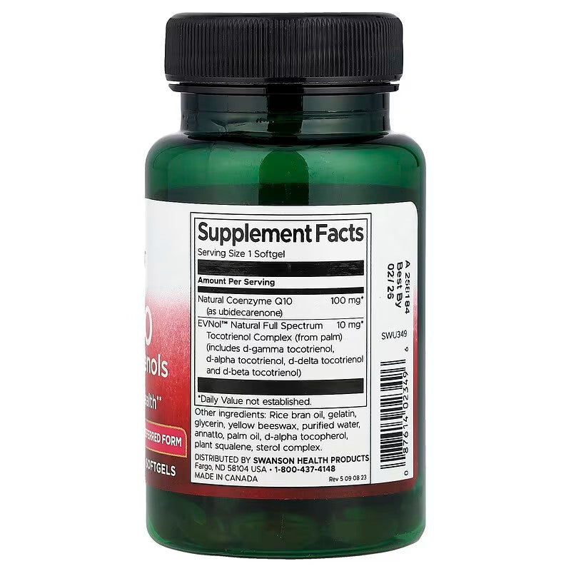USA Supplements | Swanson, CoQ10 with Tocotrienols, 60 Softgels ( Cardiovascular Health )