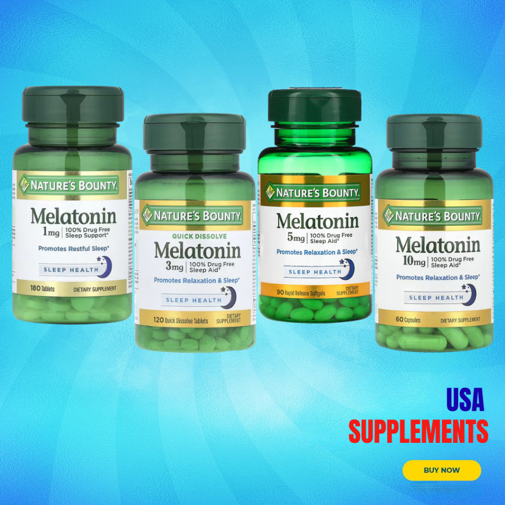 USA Supplements | Nature's Bounty, Melatonin ( Promotes Relaxation & Sleep )