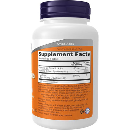 USA Supplements | NOW Foods, L-Cysteine, 500 mg, 100 Tablets ( Healthy Skin, Hair and Nails )