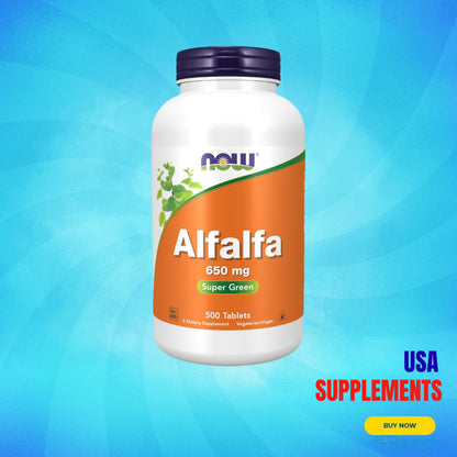 USA Supplements | NOW Foods, Alfalfa ( Supports General Health & Vitality )