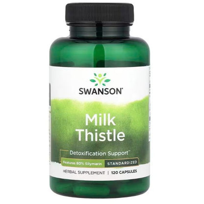 HealthilyYou | Swanson, Milk Thistle, 120 Capsules Detoxification Support, Boosts Antioxidant
