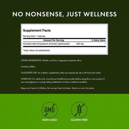 HealthilyYou | Swanson, Horsetail, 500 mg, 90 Capsules Hair, Skin and Nails Support
