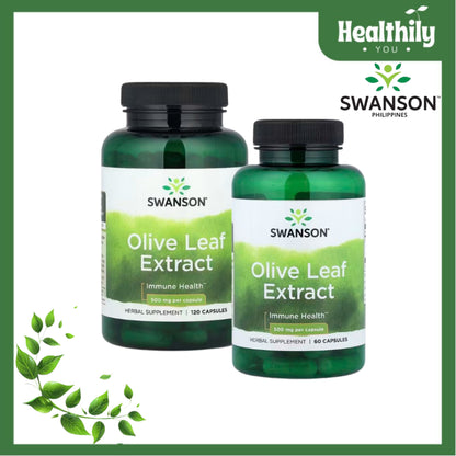 HealthilyYou | Swanson, Olive Leaf Extract , 500 mg , Capsules Immune Health Herbal Supplement