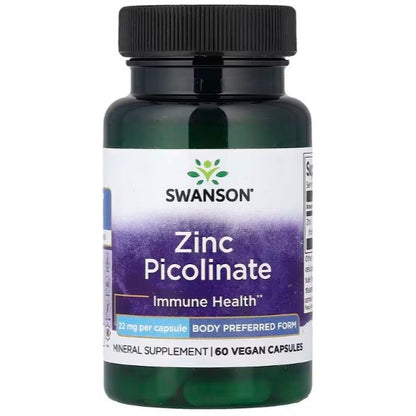 Healthily You | Swanson Zinc Picolinate 22 mg, 50 mg Capsules Supports Immune Health & DailyWellness