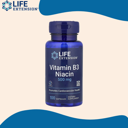 Life Extension, Vitamin B3 Niacin ( Cholesterol Support, Cardiovascular Health & Energy Production )