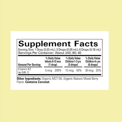 LittleSunshine | ChildLife Essentials, Organic Vitamin K2 Drops, Natural Berry, 5 mcg, 0.25 fl oz