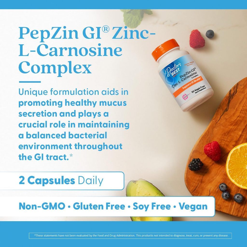 USA Supplements | Doctor's Best, PepZin GI®, Zinc-L-Carnosine Complex ( Digestive Tract Support )