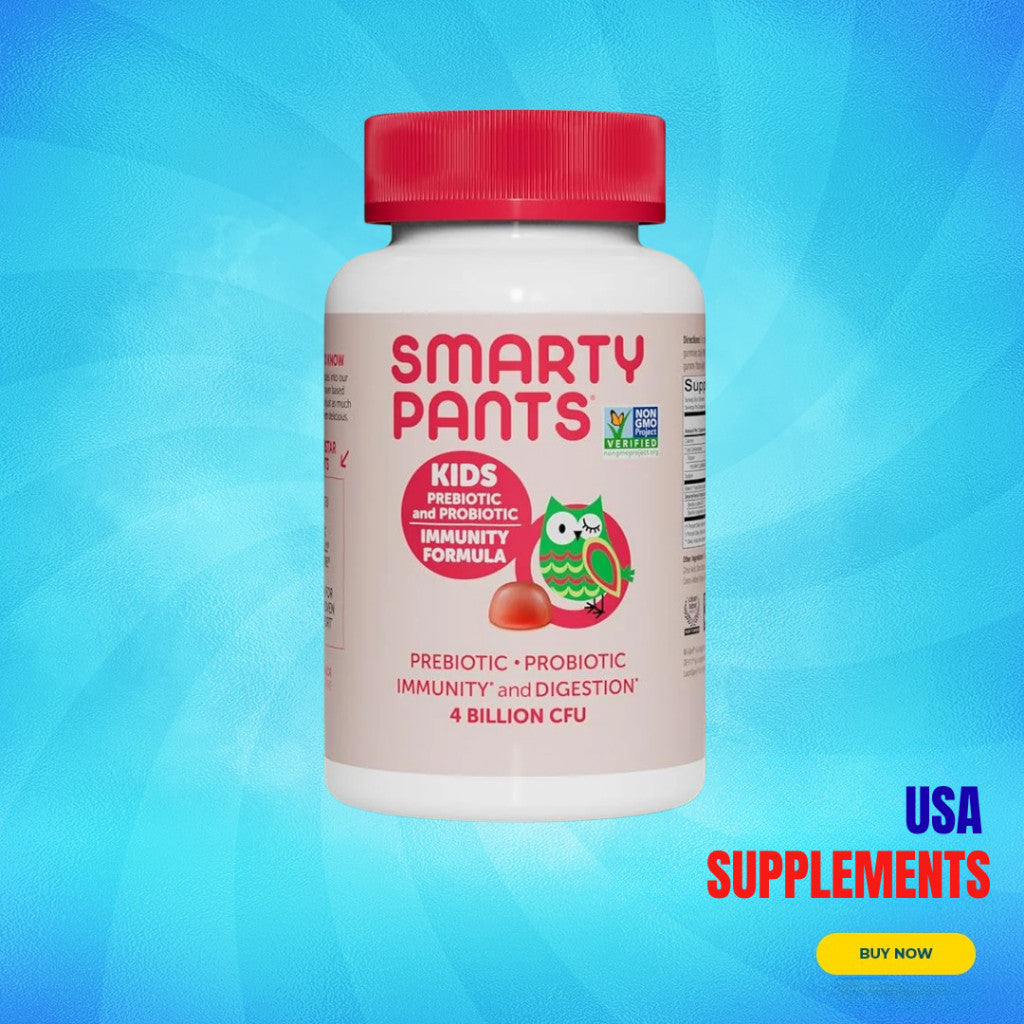 USA Supplements | SmartyPants, Kids Prebiotic & Probiotic, 60 Gummies ( Supports Digestive Health )