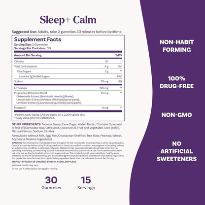 USA Supplements | Natrol, Sleep+™ Calm Gummies ( Supports Restful Sleep )