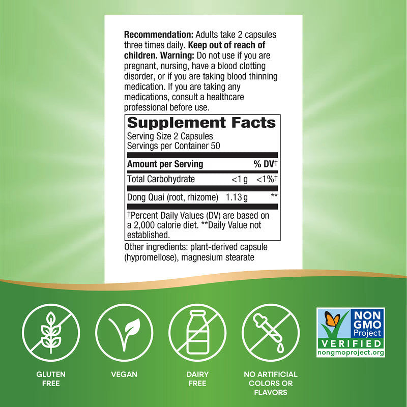 USA Supplements | Nature's Way, Dong Quai Root ( Supports Women’s Hormonal Balance )