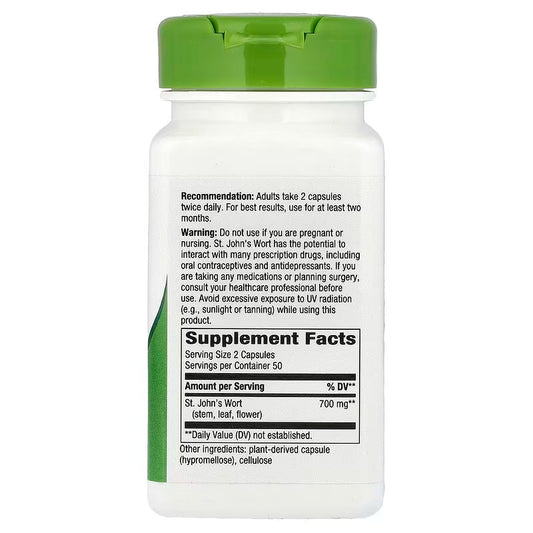 USA Supplements | Nature's Way, St. John's Wort, 100 Vegan Capsules ( Mood Support )