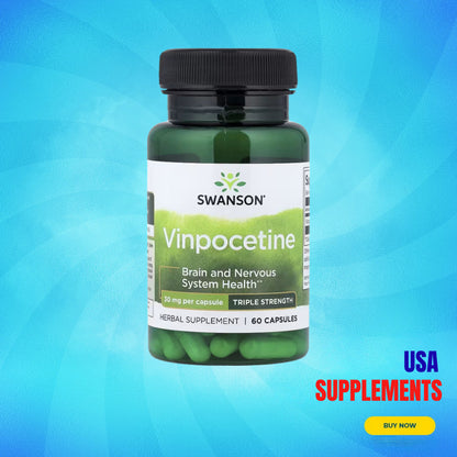USA Supplements | Swanson, Vinpocetine, 30 mg, 60 Capsules ( Cognitive Support )