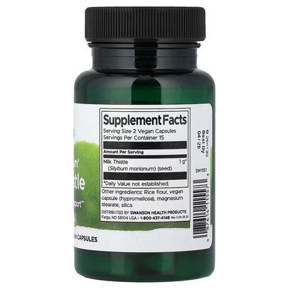 USA Supplements | Swanson, Full Spectrum® Milk Thistle, 30 Vegan Capsules ( Liver Support )