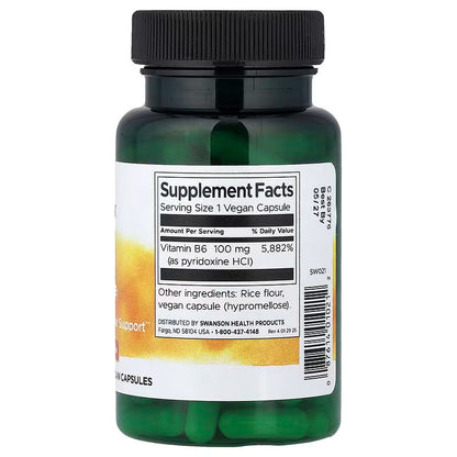 USA Supplements | Swanson, Vitamin B6 Pyridoxine ( Energy Metabolism Support )