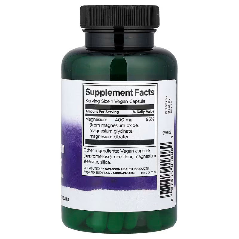 USA Supplements | Swanson, Triple Magnesium Complex ( Muscle and Bone Health )