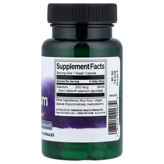 USA Supplements | Swanson, Albion® Selenium ( Maintains Cardiovascular, Thyroid and Immune Health )