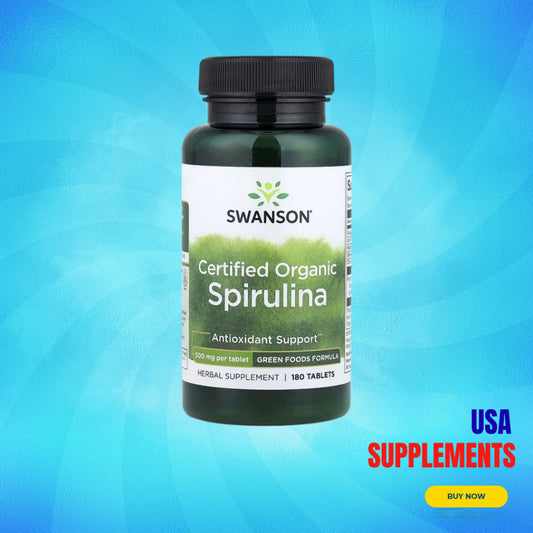 USA Supplements | Swanson, Spirulina, 500 mg 180 Vegan Tablets ( Antioxidant Support )