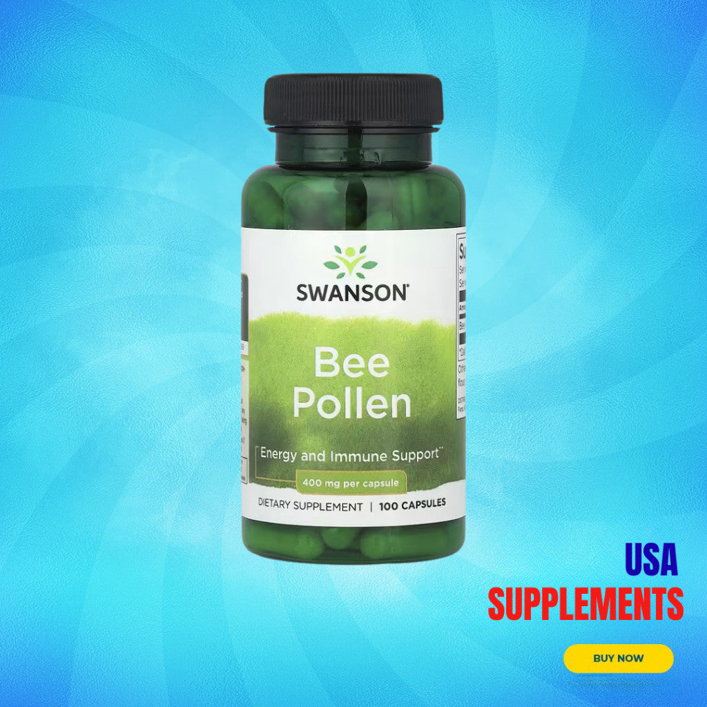 USA Supplements | Swanson, Bee Pollen, 400 mg, 100 Capsules ( Energy and Immune Support )