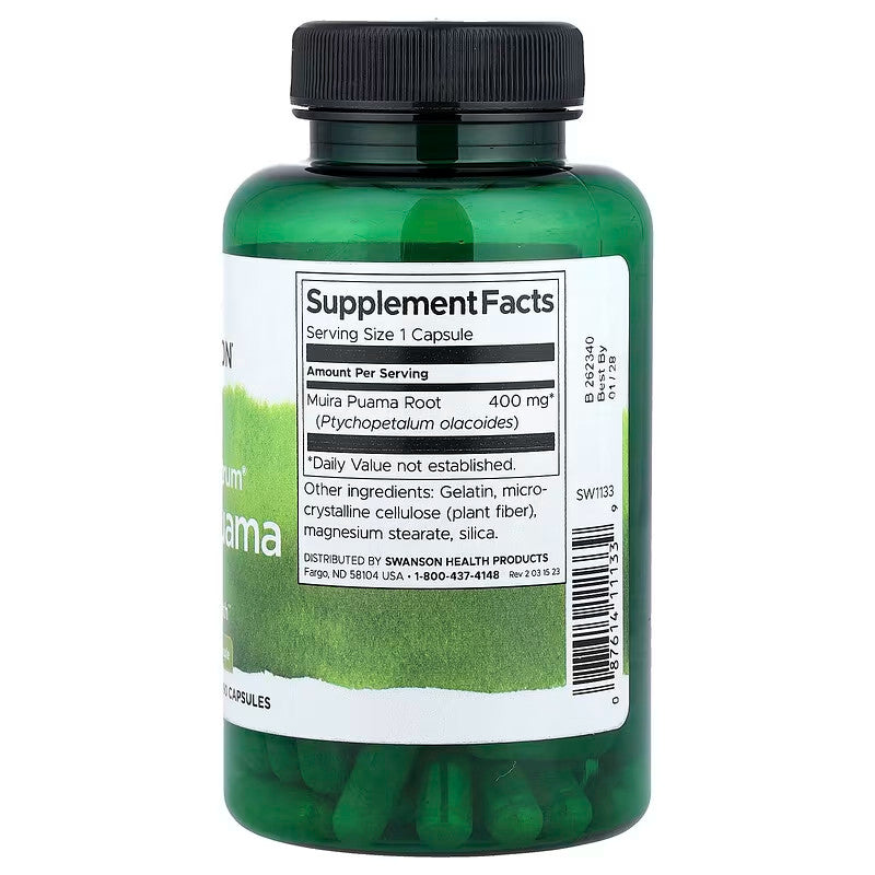 USA Supplements | Swanson, Full Spectrum® Muira Puama ( Supports Natural Energy and Vitality )