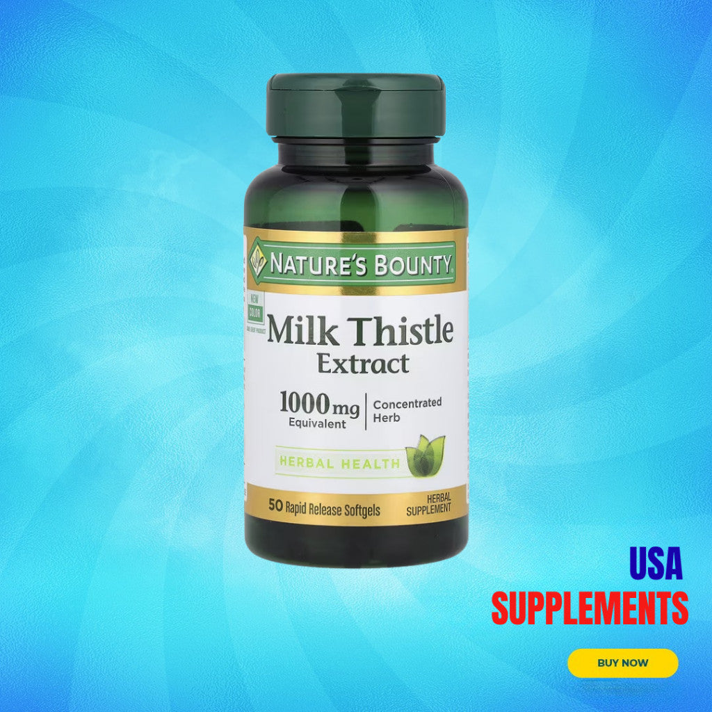 USA Supplements | Nature's Bounty, Milk Thistle Extract ( Liver Support )