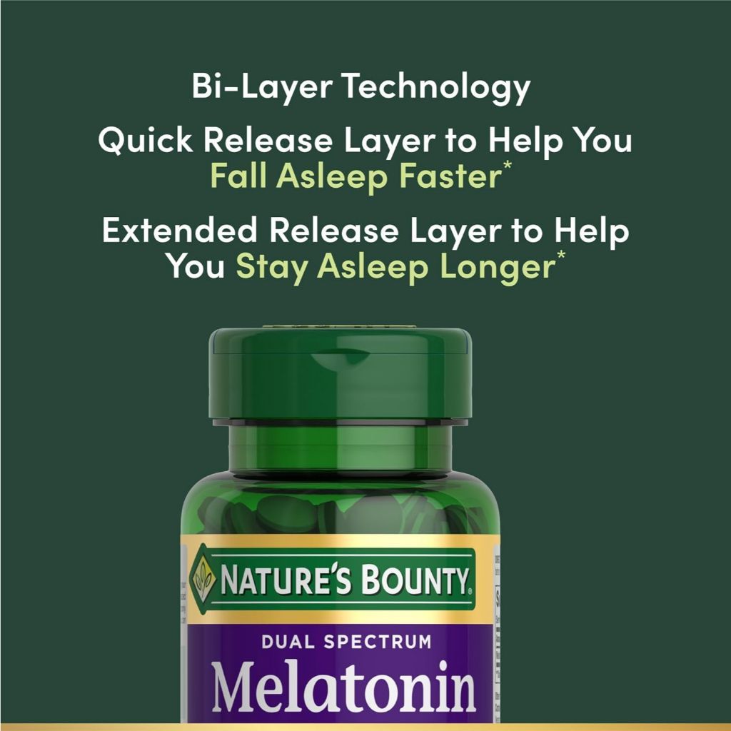 USA Supplements | Nature's Bounty, Dual Spectrum, Melatonin, 5 mg ( Sleep Support )
