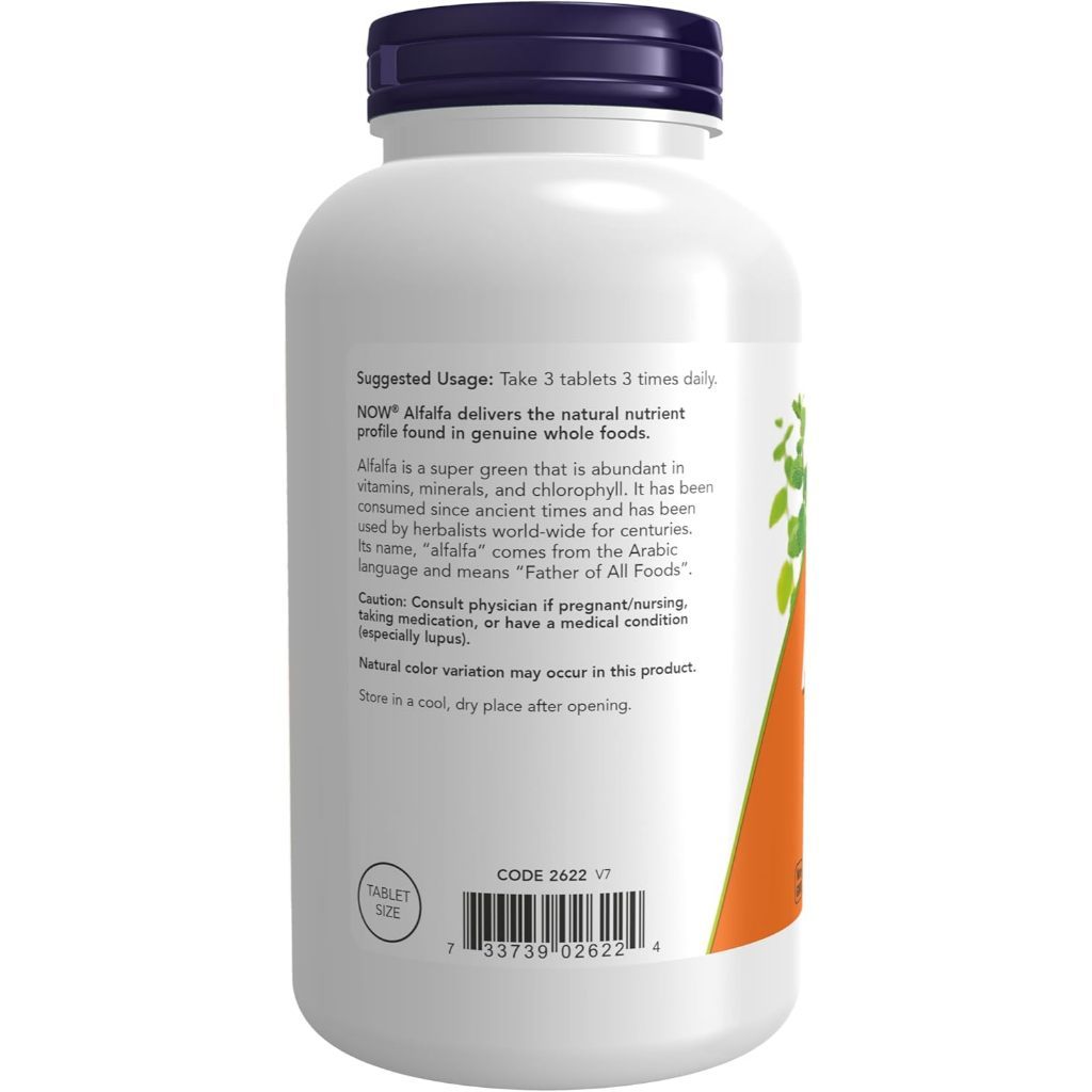 USA Supplements | NOW Foods, Alfalfa ( Supports General Health & Vitality )