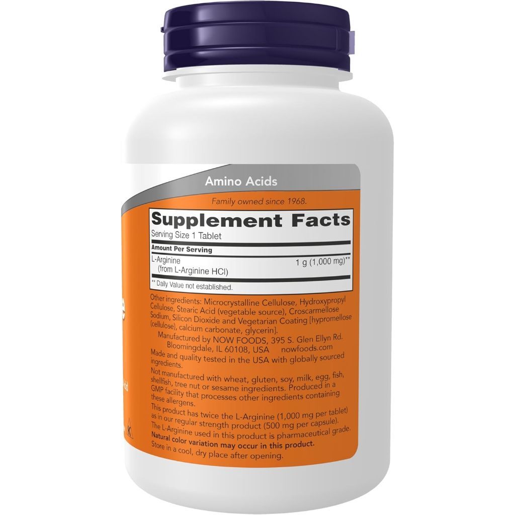 USA Supplements | NOW Foods, L-Arginine, 1,000 mg, 120 Tablets ( Amino Acids )