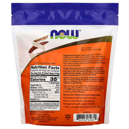 USA Supplements | NOW Foods, Whole Psyllium Husks, 16 oz ( Supports Digestive Regularity )