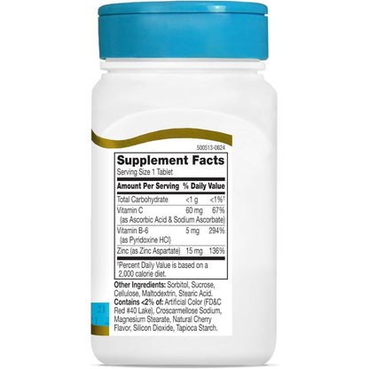 USA Supplements | 21st Century, Zinc Plus Vitamins C & B-6 ( Antioxidant & Immune Support )