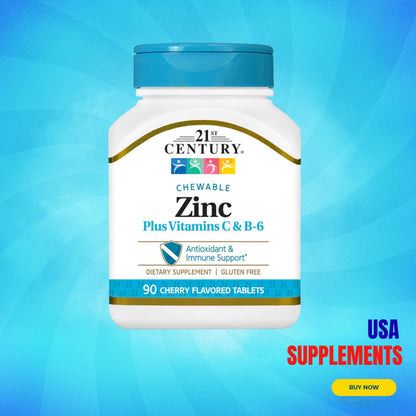 USA Supplements | 21st Century, Zinc Plus Vitamins C & B-6 ( Antioxidant & Immune Support )