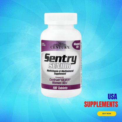 USA Supplements | 21st Century, Sentry Senior, Women's 50+, 100 Tablets ( Multivitamin Supplement )