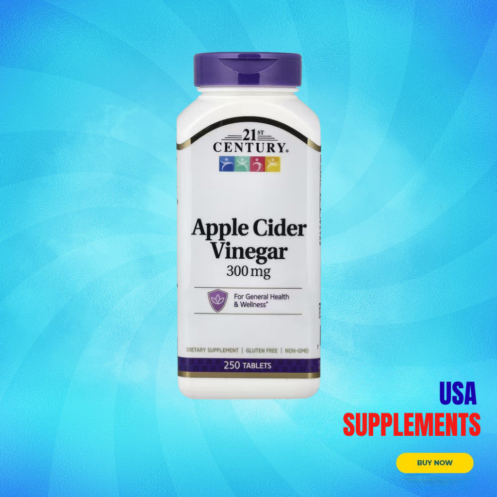 USA Supplements | 21st Century, Apple Cider Vinegar, 300 mg, 250 Tablets ( healthy Metabolism )