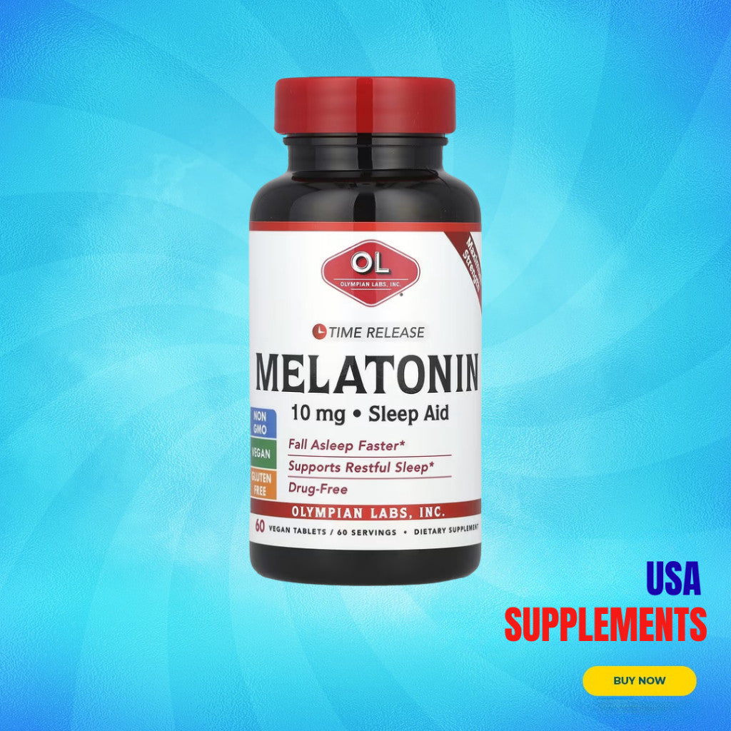 USA Supplements | Olympian Labs, Melatonin ( Helps Support Falling Asleep Faster )