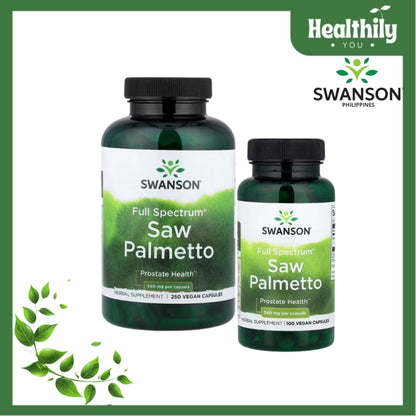 HealthilyYou | Swanson, Full Spectrum® Saw Palmetto, 540 mg, Vegan Capsules, Prostate Health