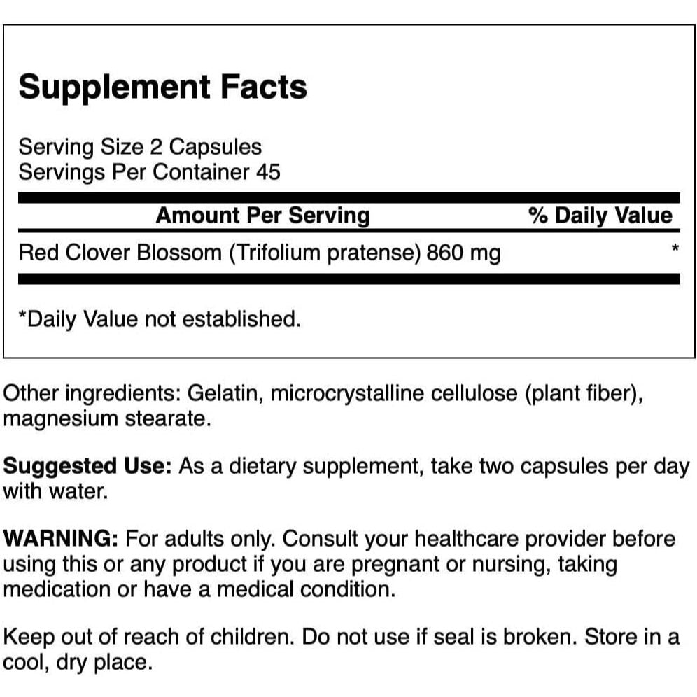 HealthilyYou | Swanson, Full Spectrum® Red Clover Blossom, 430 mg, 90 Capsules Menopausal Support