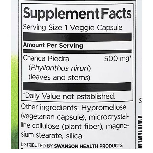 HealthilyYou | Swanson, Full Spectrum® Chanca Piedra, 500 mg, 60 VegCaps Liver and Kidney Support