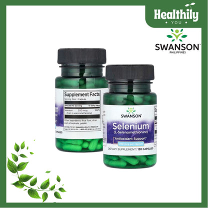 Healthily You | Swanson, Selenium, L-Selenomethionine 200 mcg, 120 Capsules Antioxidant Support