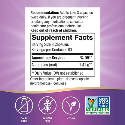 Nature's Way, Astragalus Root ( Immune System Support & Heart Health Support )