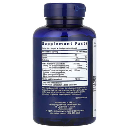 Life Extension, Super Omega-3 Softgels ( Supports Heart Health & Healthy Brain Function )