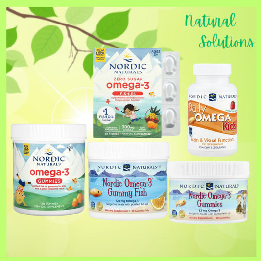 NaturalSolutions | Nordic Naturals, Daily Omega Kids, Omega-3 Fishies, Zero Sugar, Brain Development