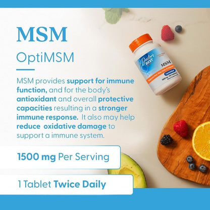 USA Supplements | Doctor's Best, MSM w/ OptiMSM®, 1,500 mg, 120 Tablets ( Joint Comfort & Mobility )