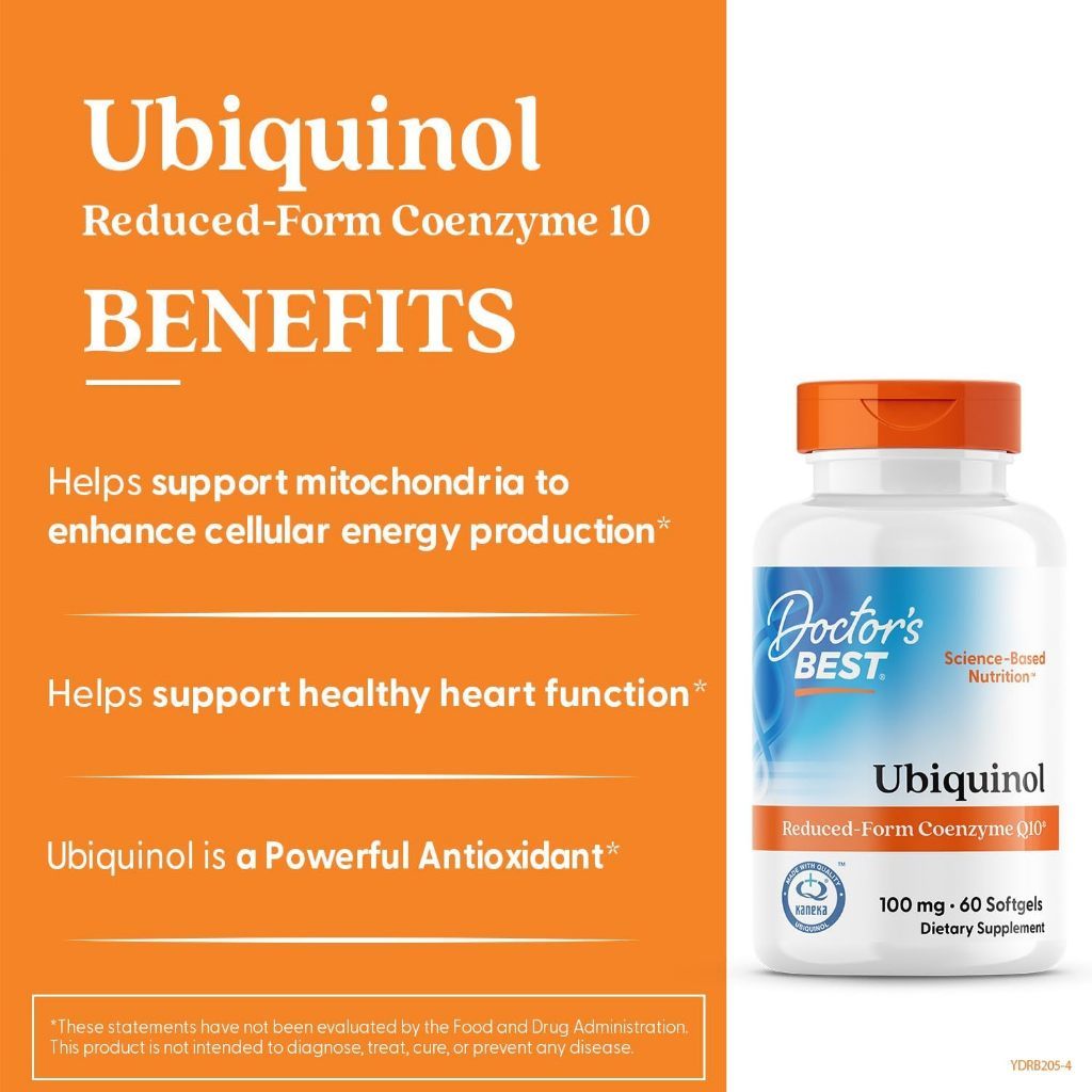 USA Supplements | Doctor's Best, Ubiquinol, 100 mg, 60 Softgels ( Heart & Cardiovascular Support )