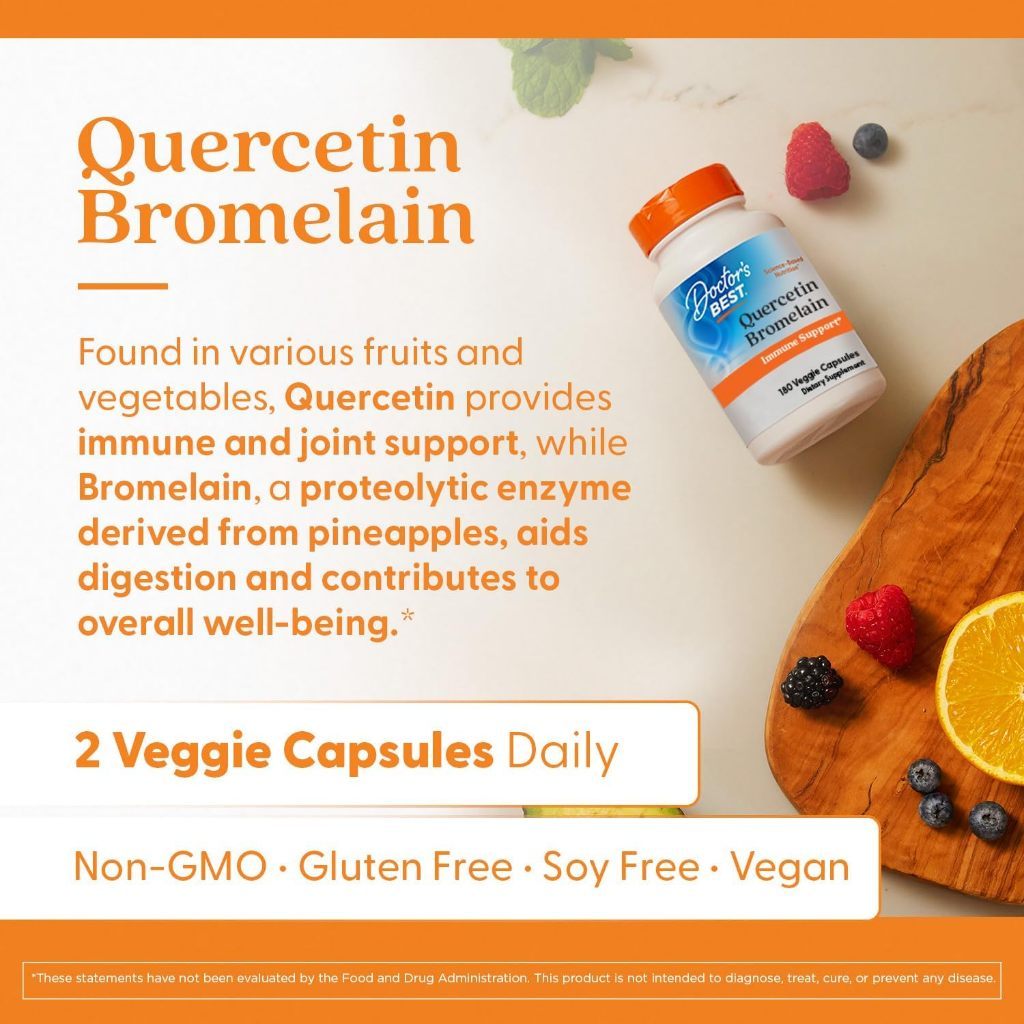 USA Supplements | Doctor's Best, Quercetin Bromelain ( Immune System Support )