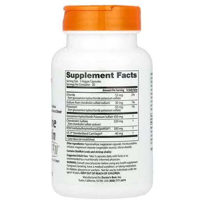 USA Supplements | Doctor's Best, Glucosamine Chondroitin, MSM + UCII ( Improves Joint Comfort )