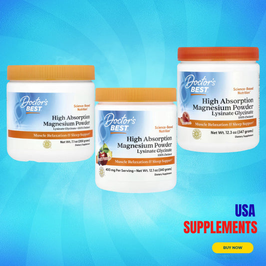 USA Supplements | Doctor's Best, High Absorption Magnesium Powder ( Supports Nervous System )