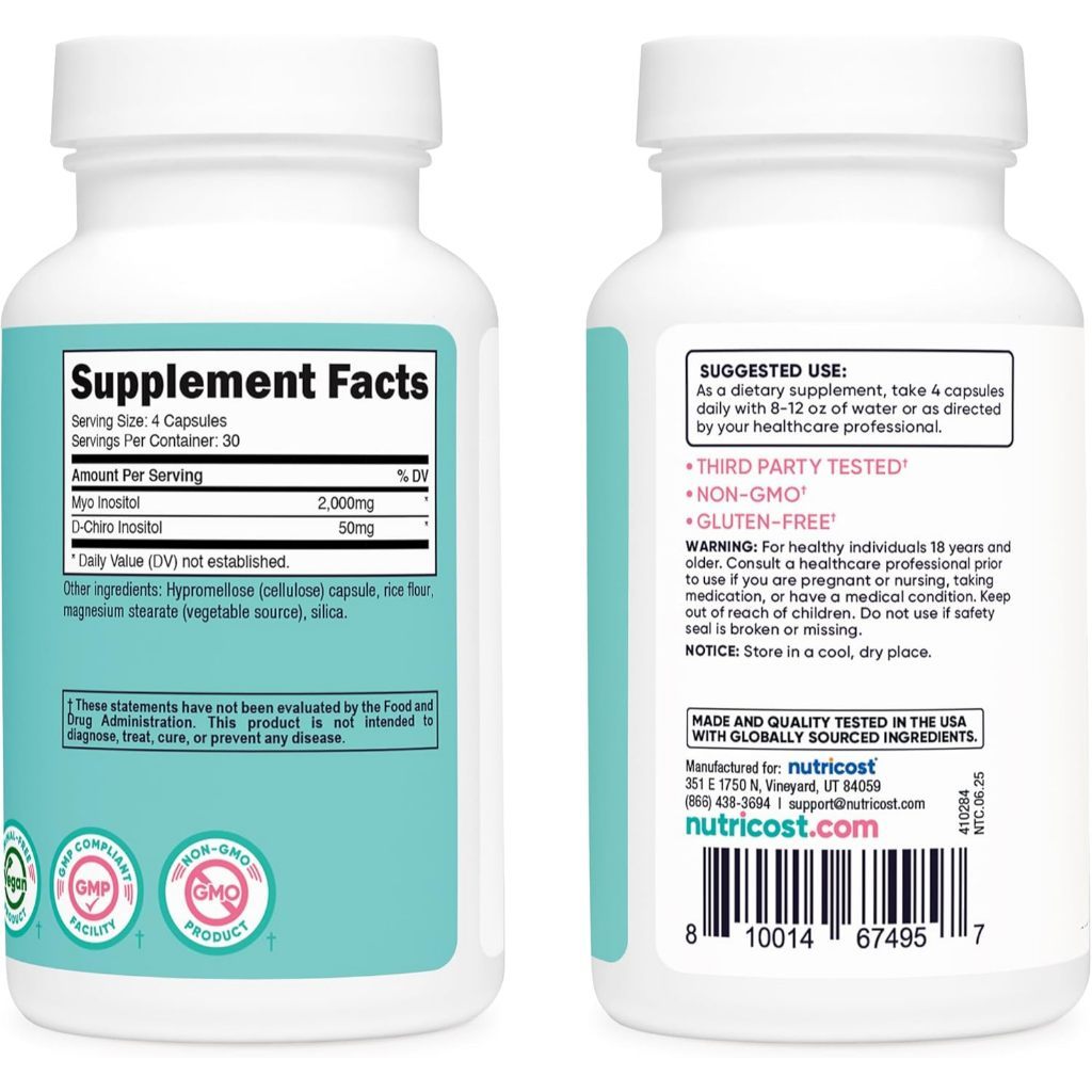 USA Supplements | Nutricost, Women, Myo & D-Chiro Inositol ( Hormonal Balance )